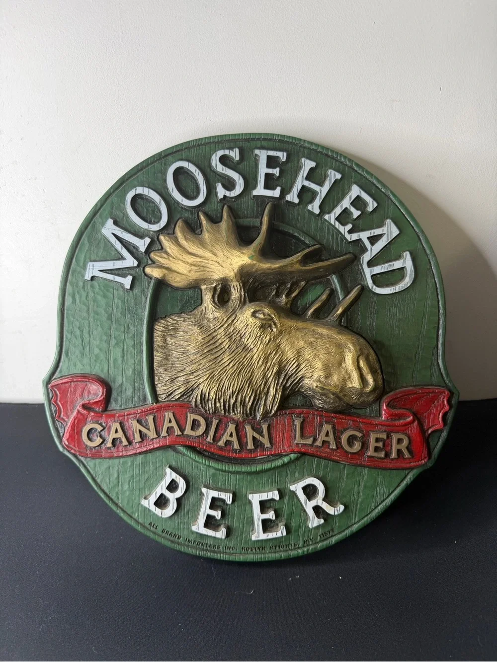 Moosehead Canadian Lager Beer Sign Vintage